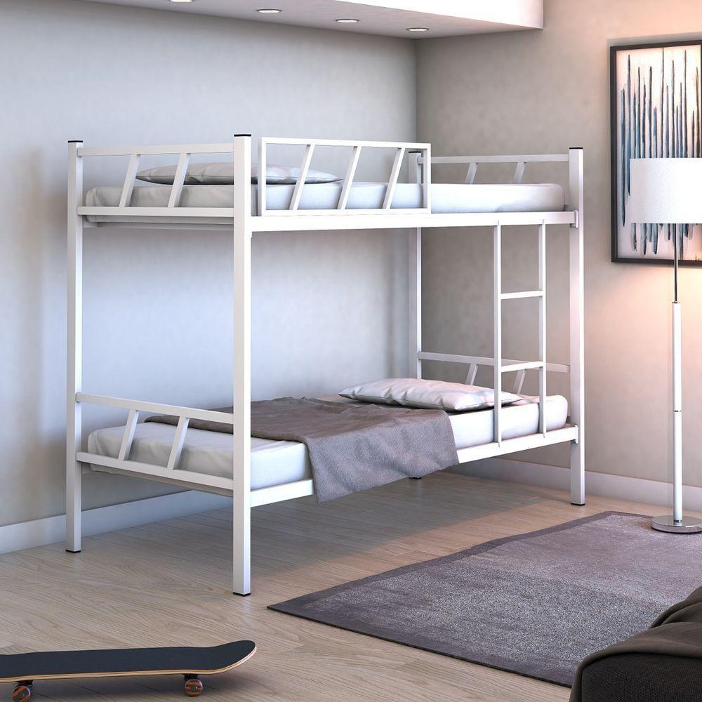 Beliche Solteiro 100% Aço Estilo Industrial C/Escada Branco - 1