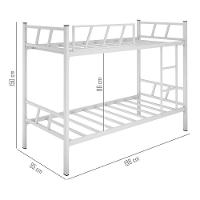 Beliche Solteiro 100% Aço Estilo Industrial C/Escada Branco - 2