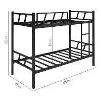 Beliche Solteiro Estilo Industrial Com Escada Preto - 2