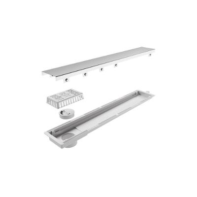 Ralo Linear Com Tampa Em Aço Inox Tramontina Em Pvc Slim 7x50 Cm