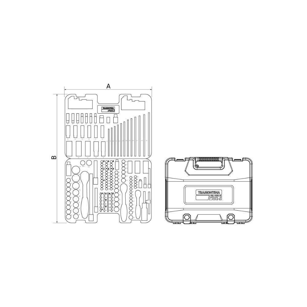 Kit De Ferramentas Para Oficinas 176 Peças Tramontina Pro Com Maleta - 3