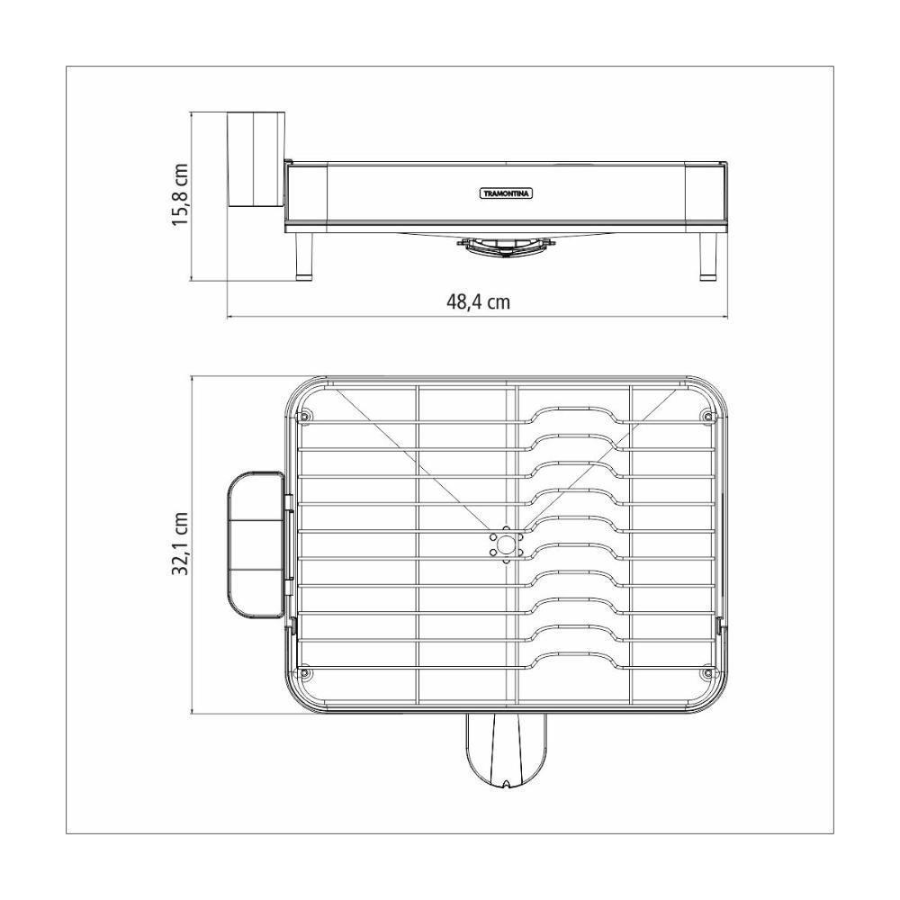 Escorredor De Louça Tramontina Em Aço E Polipropileno - 6