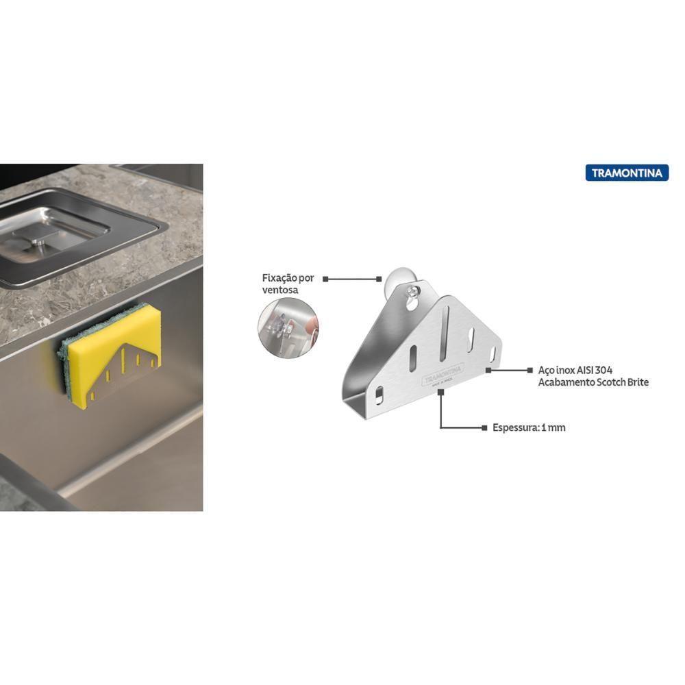 Suporte Para Esponja Em Aço Inox Tramontina Com Acabamento Scotch Brite - 5