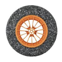 Pneu Maciço Tramontina Em Borracha Macia Com Roda E Bucha Plástica Laranja Para Carrinho De Mão - 1