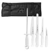 Kit Para Chefs Com Facas Tramontina Profissional Com Laminas Em Aço Inox E Cabos De Polipropileno Branco 6 Peças - 8