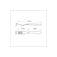 Conjunto 12 Garfos De Sobremesa Tramontina Leme Com Lamina Em Aço Inox E Cabo De Polipropileno Azul Oceano - 7