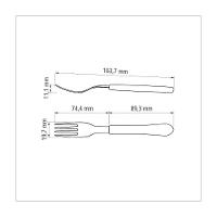 Conjunto 12 Garfos De Sobremesa Tramontina Leme Com Lamina Em Aço Inox E Cabo De Polipropileno Azul Oceano - 8