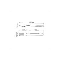 Conjunto 12 Garfos De Sobremesa Tramontina Leme Com Lamina Em Aço Inox E Cabo De Polipropileno Azul Oceano - 9