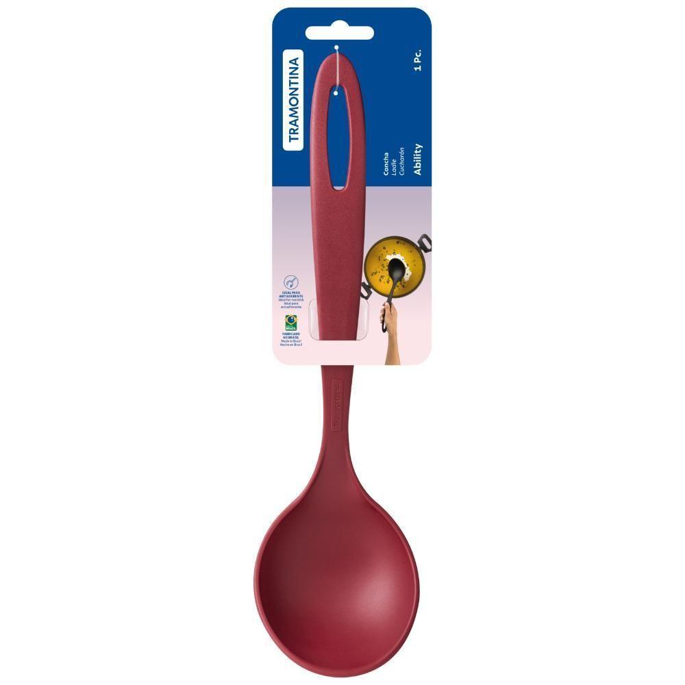 Concha Tramontina Ability Em Nylon Vermelha Conjunto:4 - 10