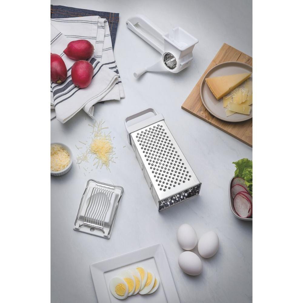 Fatiador De Ovos Tramontina Utilita Em Aço Inox E Polipropileno Branco - 4