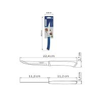 Faca Para Churrasco Tramontina Felice Com Lâmina Em Aço Inox Com Fio Liso E Cabo De Polipropileno Azul 5 Polegada - 10
