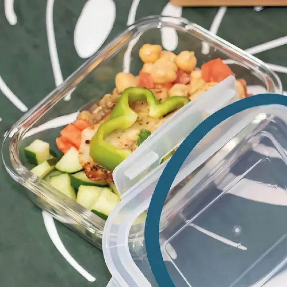 Pote De Vidro Retangular Hermetico Marmita 350 Ml - Mimo - 4