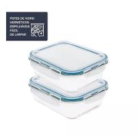 Pote De Vidro Retangular Hermetico Marmita 350 Ml - Mimo - 3