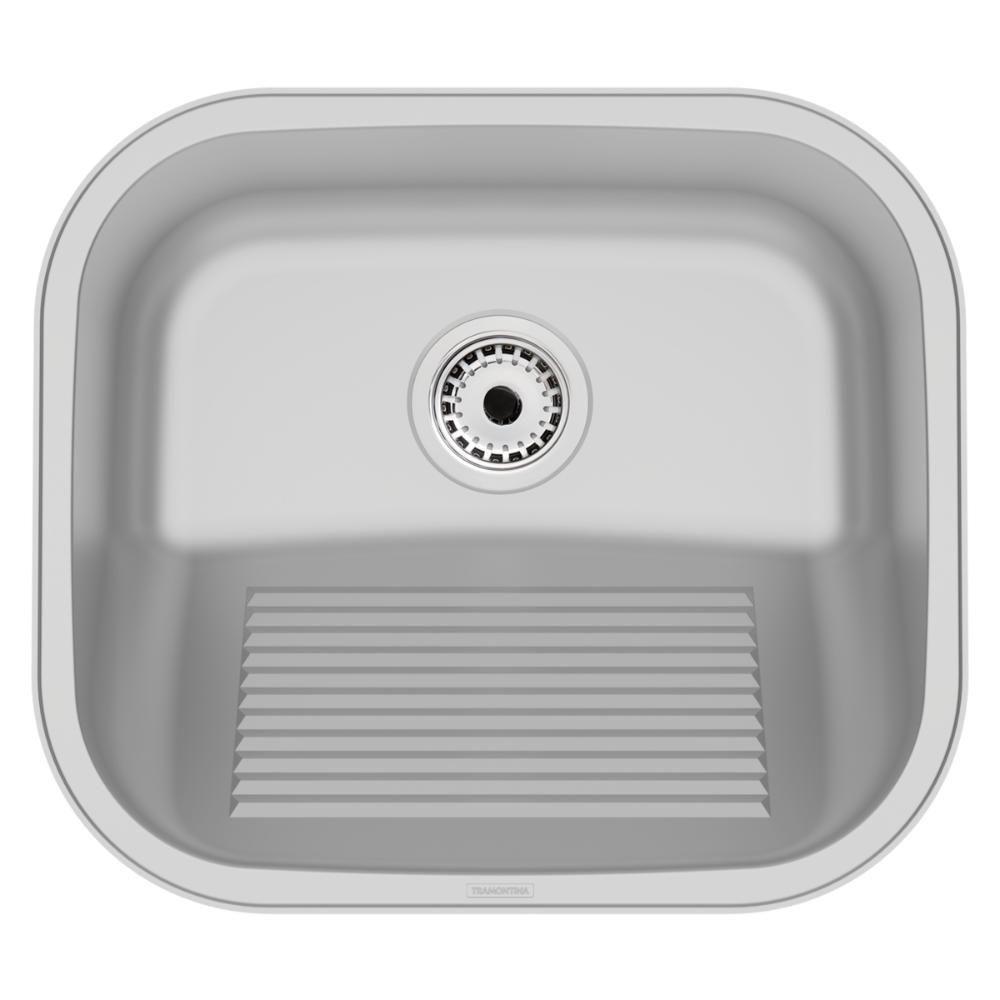 Tanque De Encaixe Tramontina Hera Compact 19 Em Aço Inox Acetinado 40x35 Cm - 1