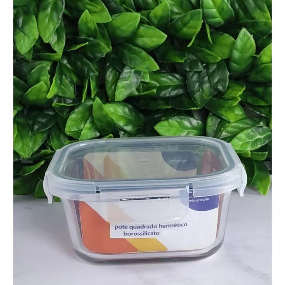 Pote Hermetico Quadrado Marmita De Vidro 800 Ml - Mimo - 2