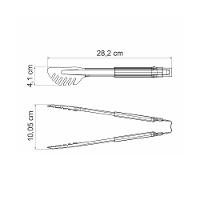 Pegador Tramontina Utilitá Em Aço Inox Com Cabo Emborrachado Cinza 28 Cm - 6