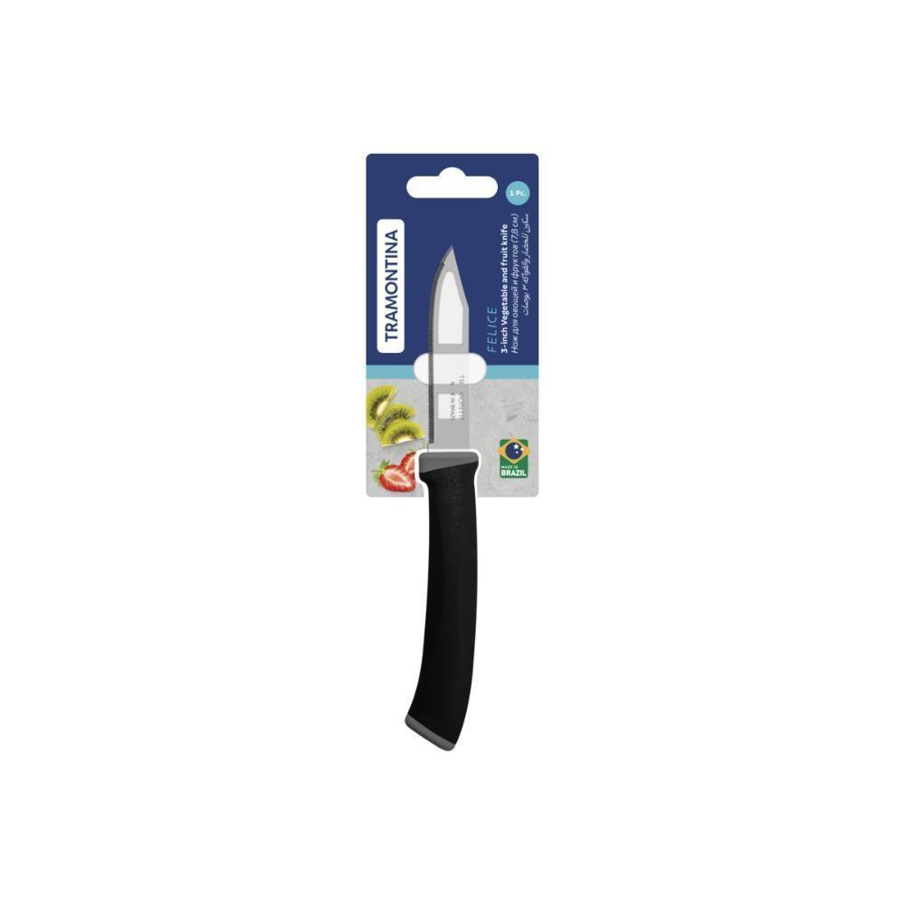 Faca Para Legumes E Frutas Tramontina Felice Com Lâmina Em Aço Inox Com Fio Microsserrilhado E Cabo De Polipropileno Pre - 6