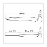 Faca Para Legumes E Frutas Tramontina Felice Com Lâmina Em Aço Inox Com Fio Microsserrilhado E Cabo De Polipropileno Pre - 5