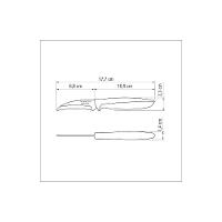 Faca Para Tornear Tramontina Plenus Com Lamina Em Aço Inox E Cabo De Polipropileno Preto 3 Conjunto:4 - 10