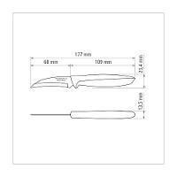 Faca Para Tornear Tramontina Plenus Com Lamina Em Aço Inox E Cabo De Polipropileno Preto 3 Conjunto:3 - 10