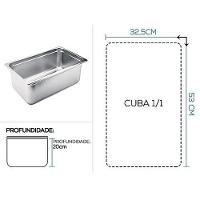 Kit 2 Cubas Gastronomica Inox Gn 1-1x200mm Brasinox Buffet - 3