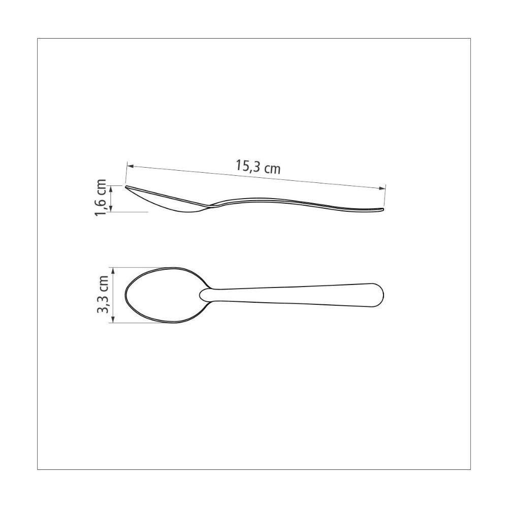 Jogo 6 Colher Para Sobremesa Tramontina Malibu Em Aço Inox - 10