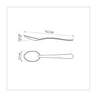 Jogo 6 Colher Para Sobremesa Tramontina Malibu Em Aço Inox - 10