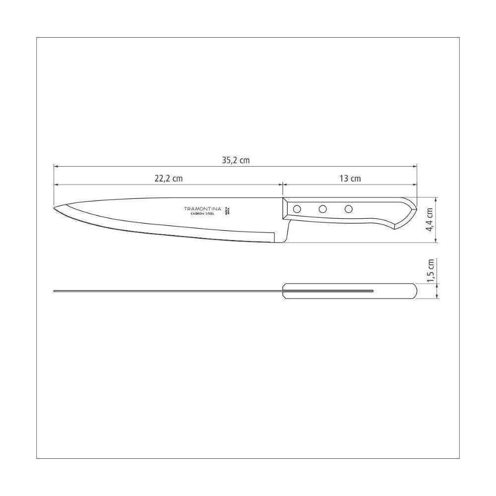 Kit 8 Facas Peixeira-cozinha 9 Lâmina Escura - Tramontina - 6