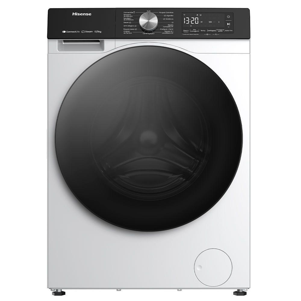 Lava e Seca 13kg Hisense Branca com 13 Programas de Lavagem Steam Wi-fi WD3S13 Branco 220V - 1