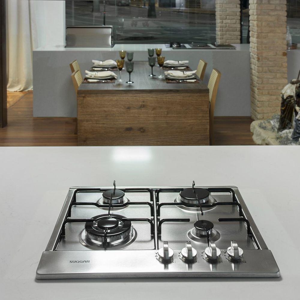 Cooktop 4 Bocas Suggar Aço Inox à Gás Bivolt FG4134IX - 2