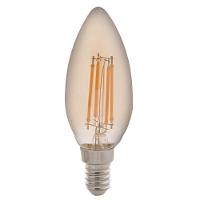 Lâmpada Led De Filamento Vela Tramontina C35 Base E14 4 W 2200 K Luz Amarela âmbar - 1