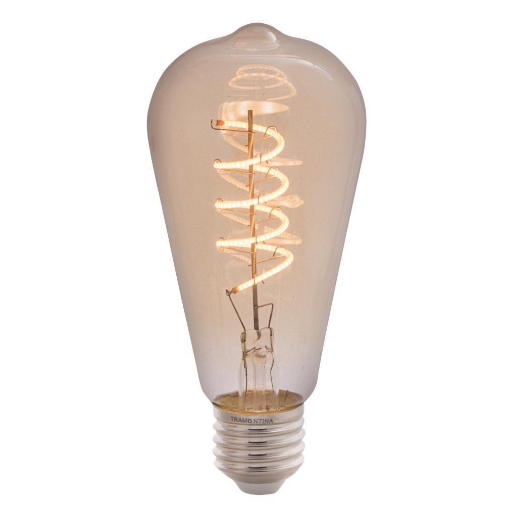 Lâmpada Led De Filamento Espiral Tramontina St64 4 W 2200 K Luz Amarela âmbar - 2