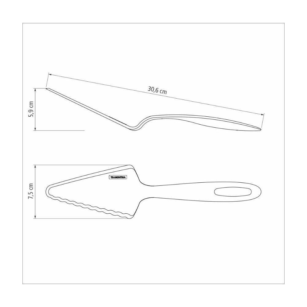 Kit 4 Espatulas Para Bolo Tramontina Ability Em Nylon Preto - 8