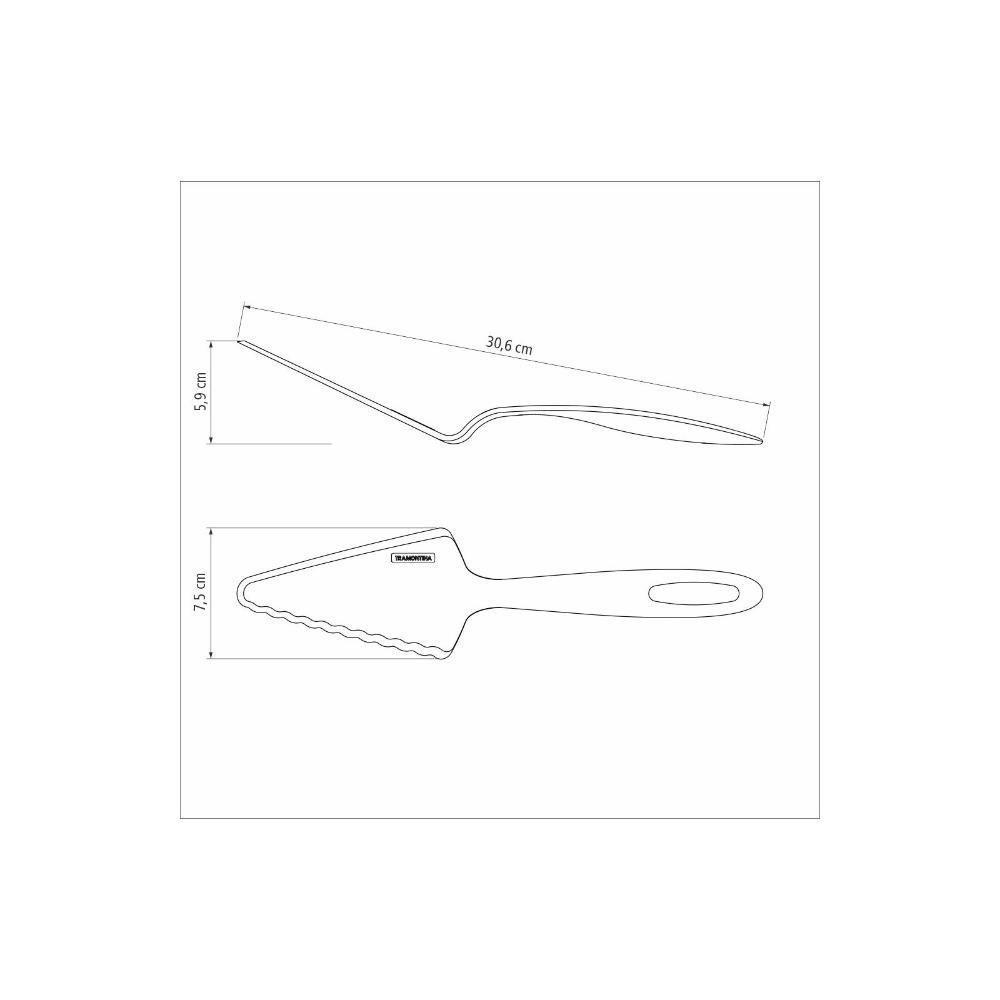 Kit 4 Espatulas Para Bolo Tramontina Ability Em Nylon Preto - 9