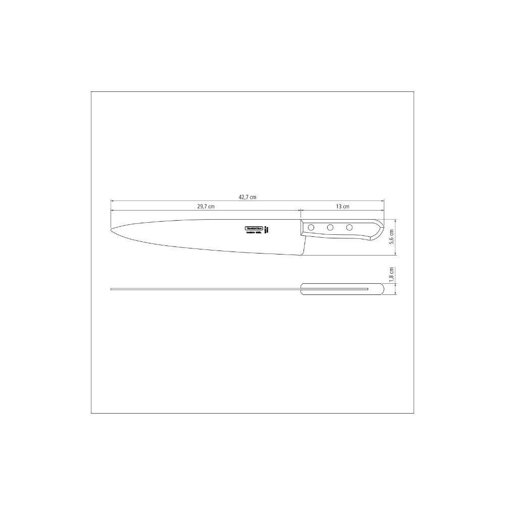 Kit 4 Facas Peixeira-cozinha 12 Lamina Clara - Tramontina - 7