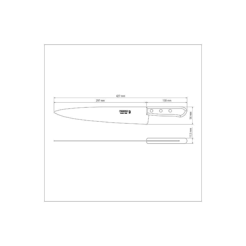 Kit 4 Facas Peixeira-cozinha 12 Lamina Clara - Tramontina - 9