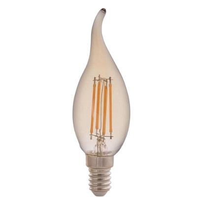 Lâmpada Led De Filamento Vela Chama Tramontina Cf35 Base E14 4 W 2200 K Luz Amarela âmbar