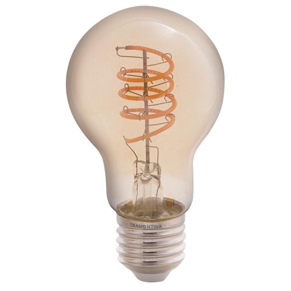 Lâmpada Led De Filamento Espiral Tramontina A60 4 W 2200 K Luz Amarela âmbar - 3
