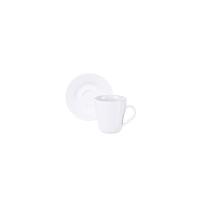Conjunto Xícara E Pires De Café Tramontina Ingrid Em Porcelana Decorada 70 Ml 2 Peças - 1