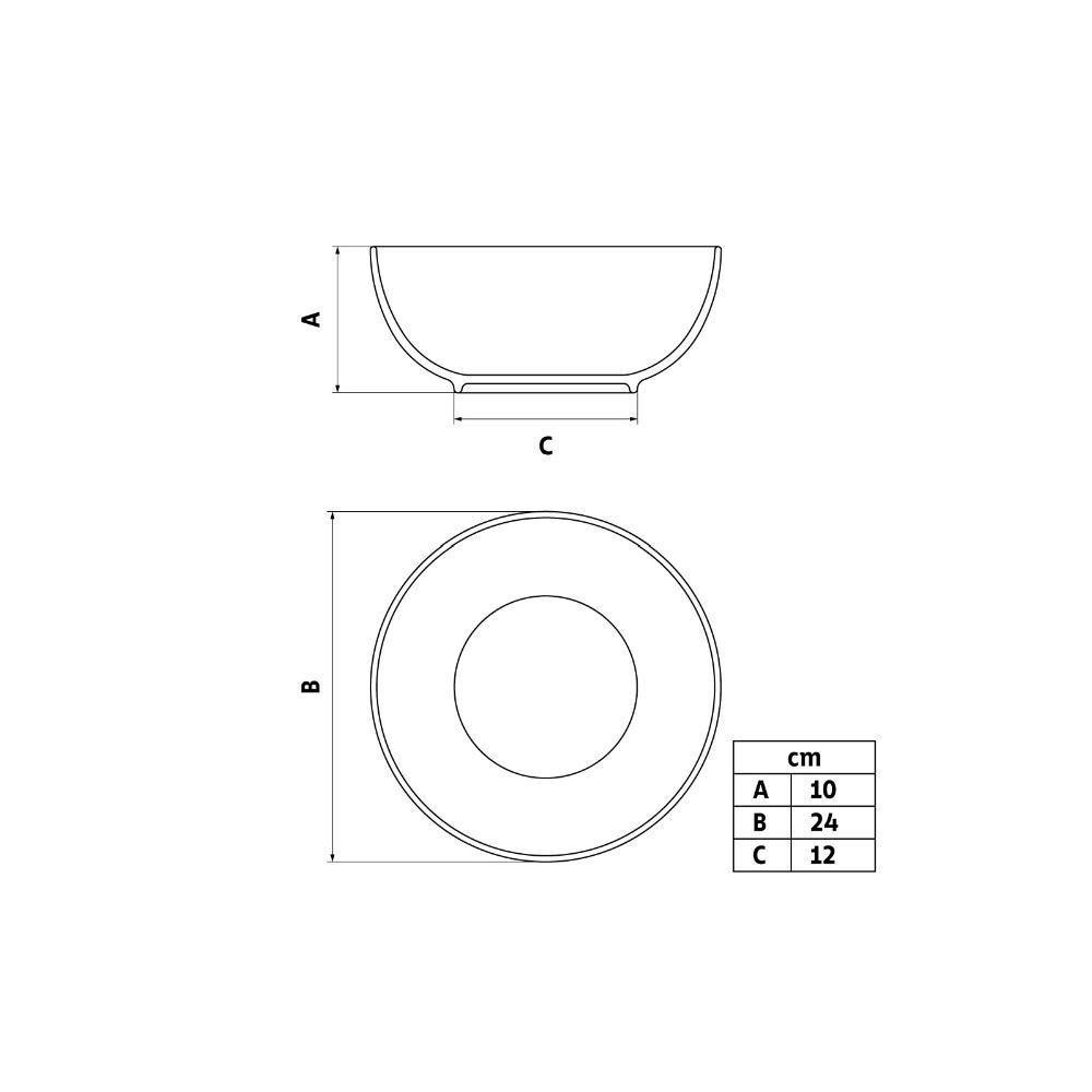 Saladeira Tramontina Maria Augusta Em Porcelana 24 Cm - 7