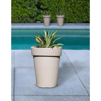 Vaso Tramontina Gipsy Em Polietileno Concreto 70 Cm