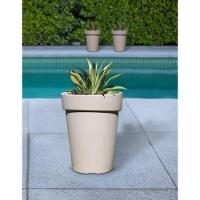Vaso Tramontina Gipsy Em Polietileno Concreto 70 Cm - 1