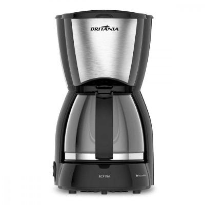 Cafeteira Britânia 18 Cafezinhos Jarra De Vidro 550W BCF19A Preto/inox 110V