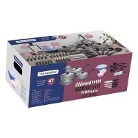 Kit Cozinha 47pçs Panelas Talheres Facas Utensílios - 1