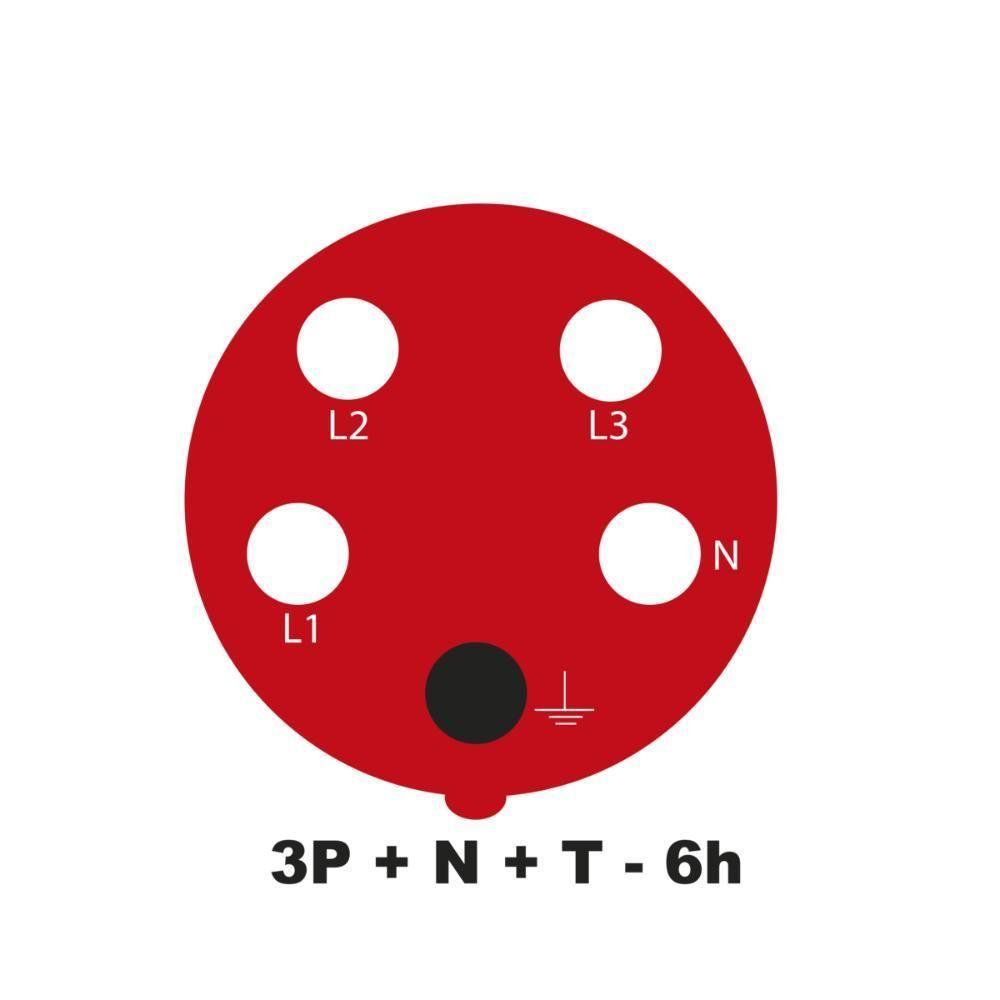 Tomada De Acoplamento Industrial 3p N T 63 A 380-415 Vca 6 H Tramontina - 1