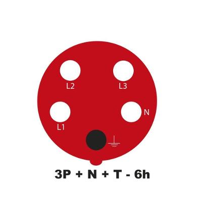 Tomada De Acoplamento Industrial 3p N T 63 A 380-415 Vca 6 H Tramontina