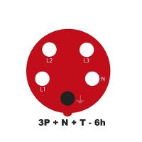 Tomada De Acoplamento Industrial 3p N T 63 A 380-415 Vca 6 H Tramontina - 1