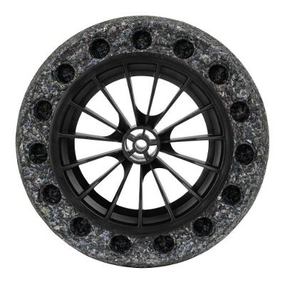 Pneu Maciço Tramontina Em Borracha Macia Com Roda Plástica 8 Polegada Para Carrinho De Mão