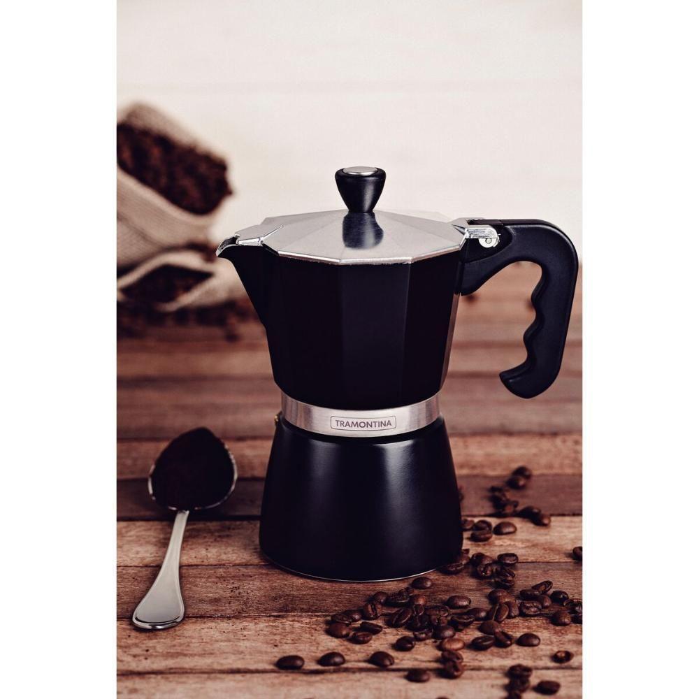 Cafeteira Expresso Italiana Tramontina Alumínio Preto 320ml - 8