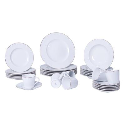 Aparelho De Jantar Tramontina Elisa Em Porcelana Decorada 30 Peças